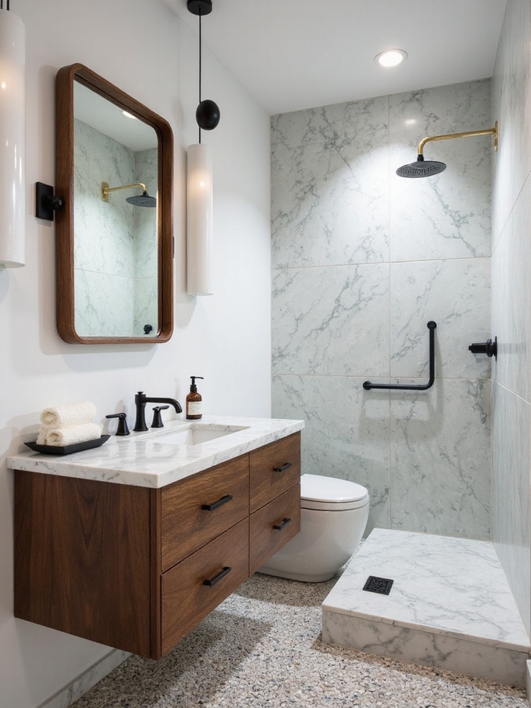 maximize small bathroom functionality
