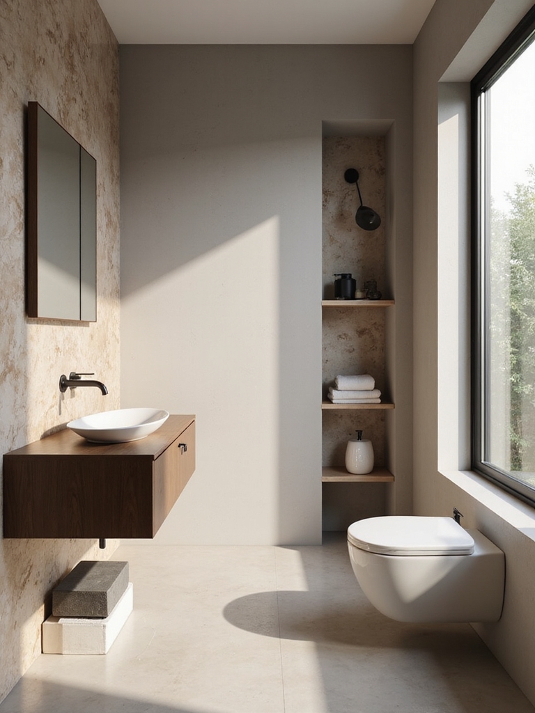 maximize space with floating fixtures