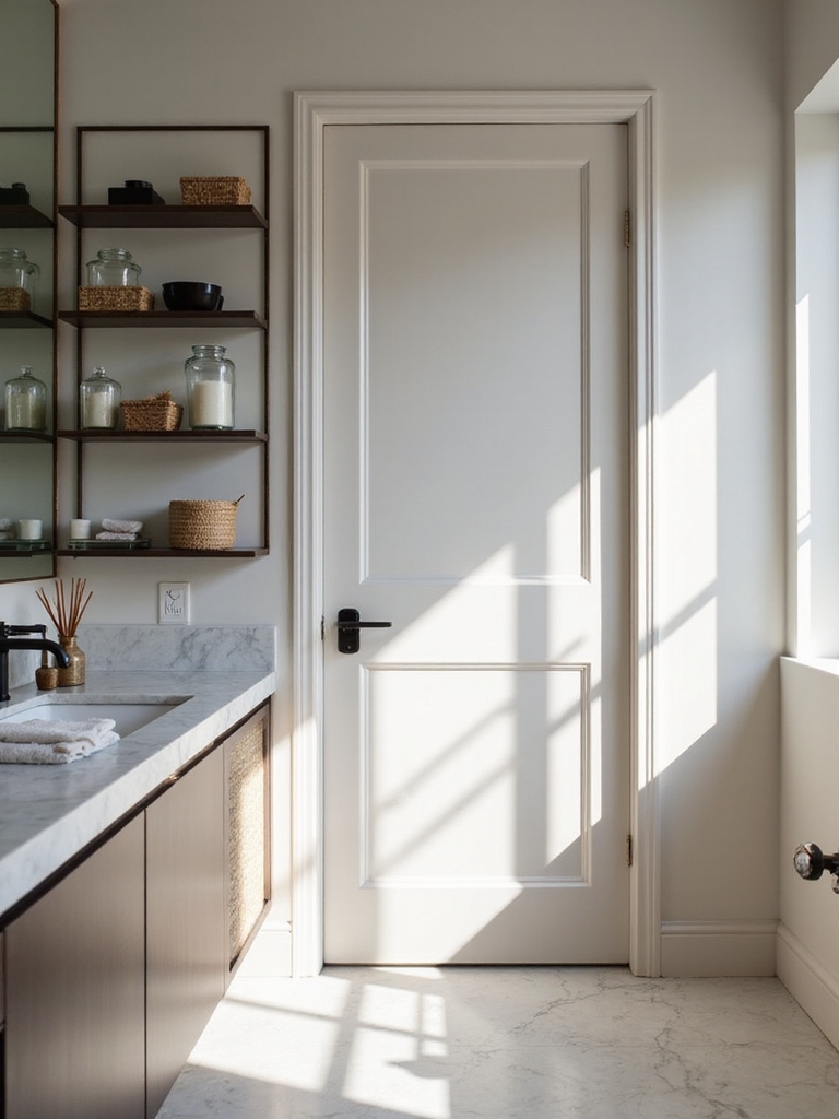 maximize space with shelves