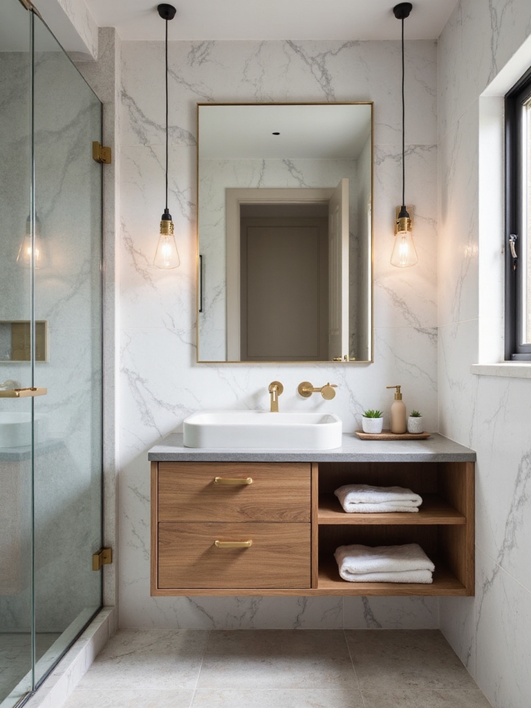 maximize tiny bathroom functionality