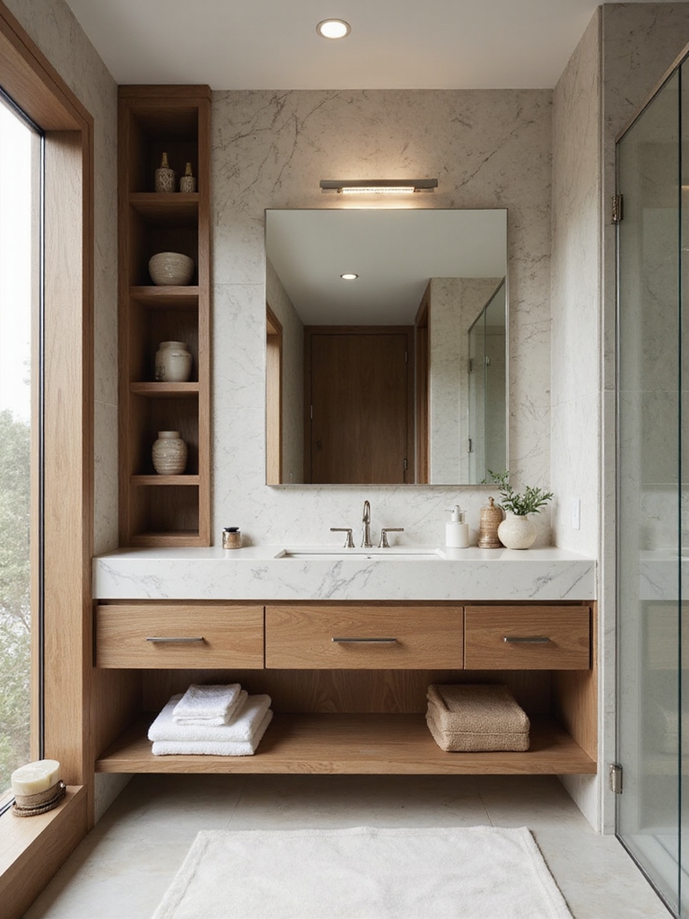 maximize tiny bathroom space