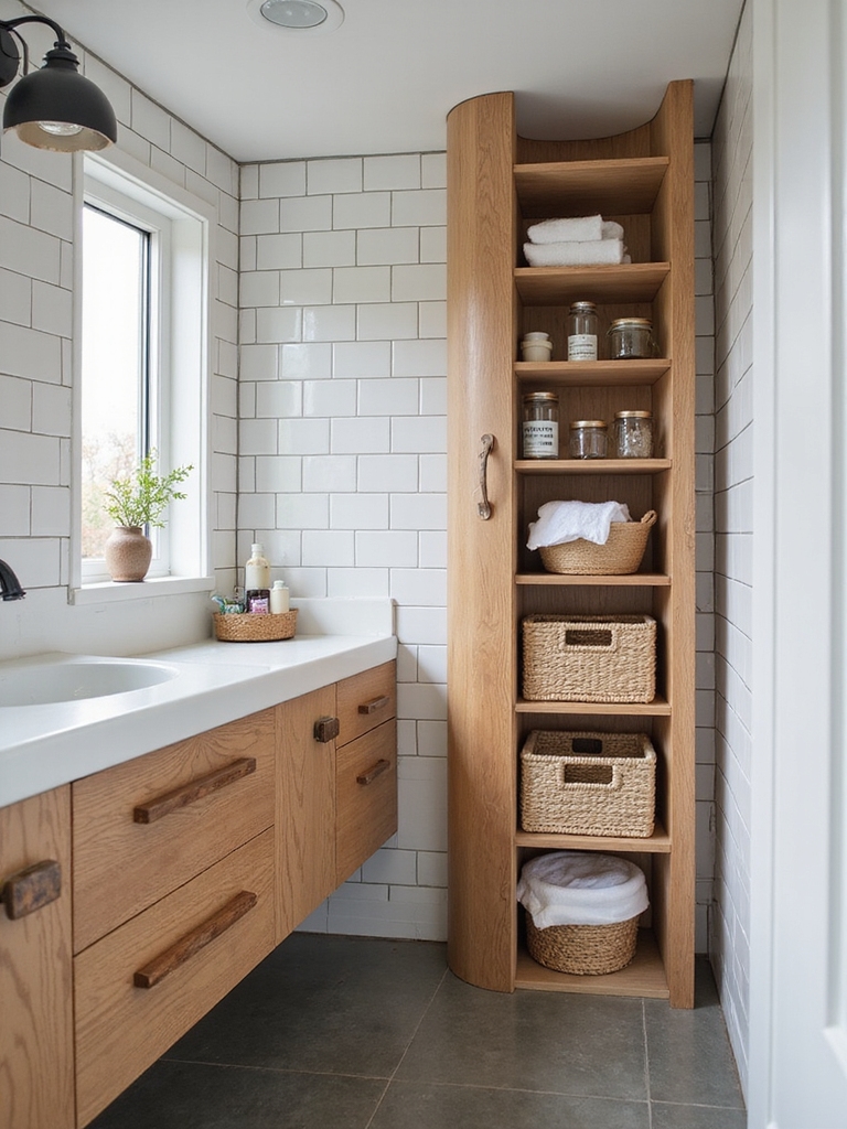 maximize tiny bathroom space