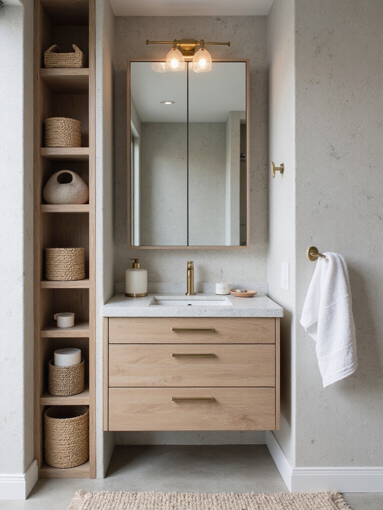 maximize tiny bathroom storage