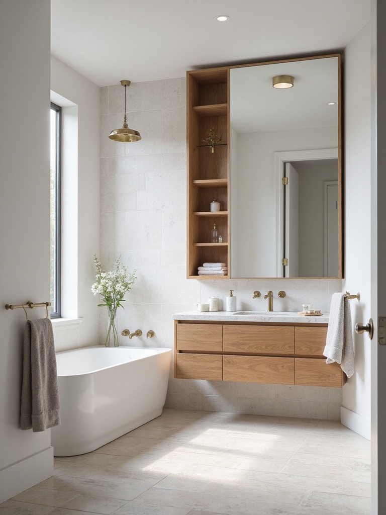 maximizing half bath space