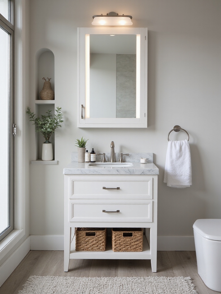 maximizing space in bathrooms