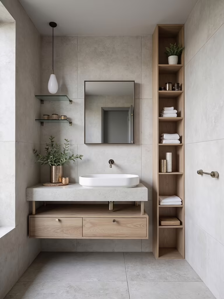 maximizing space in bathrooms