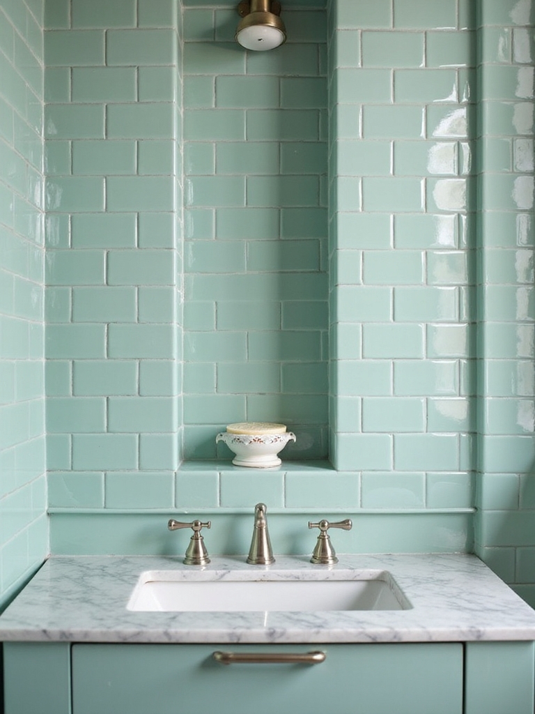 mint subway tile elegance