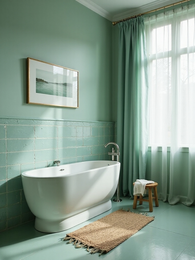 mint tile texture layering