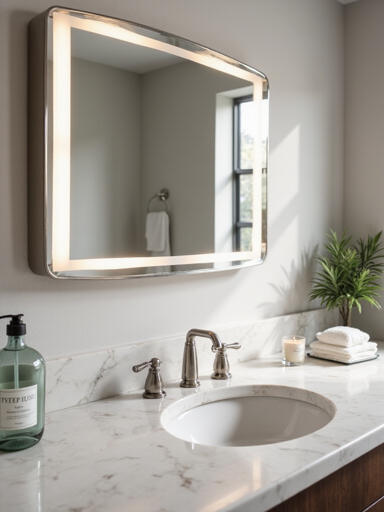 mirrors define bathroom atmosphere