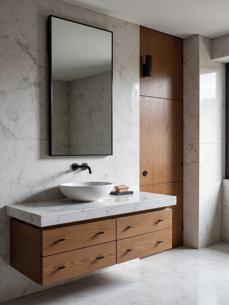 mirrors expand small bathrooms