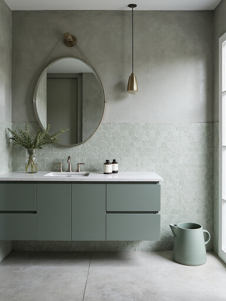 misty greys botanical tiles