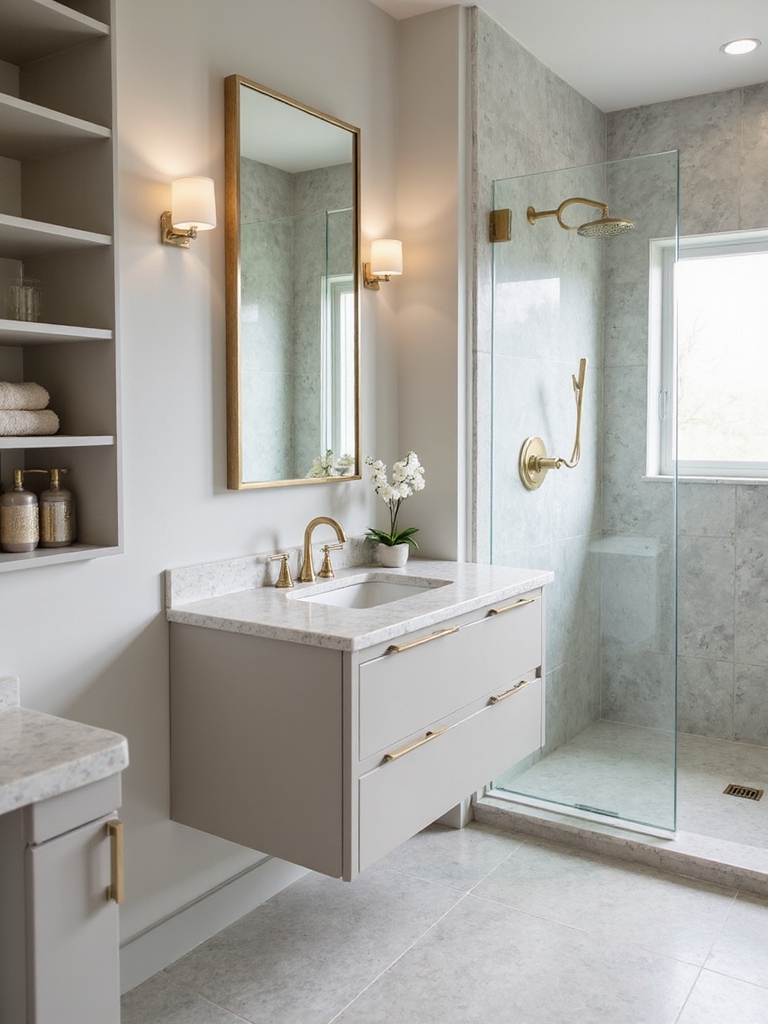 modern airy bathroom design