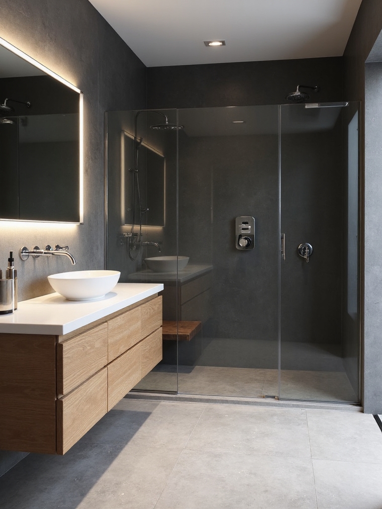 modern intentional small bathrooms