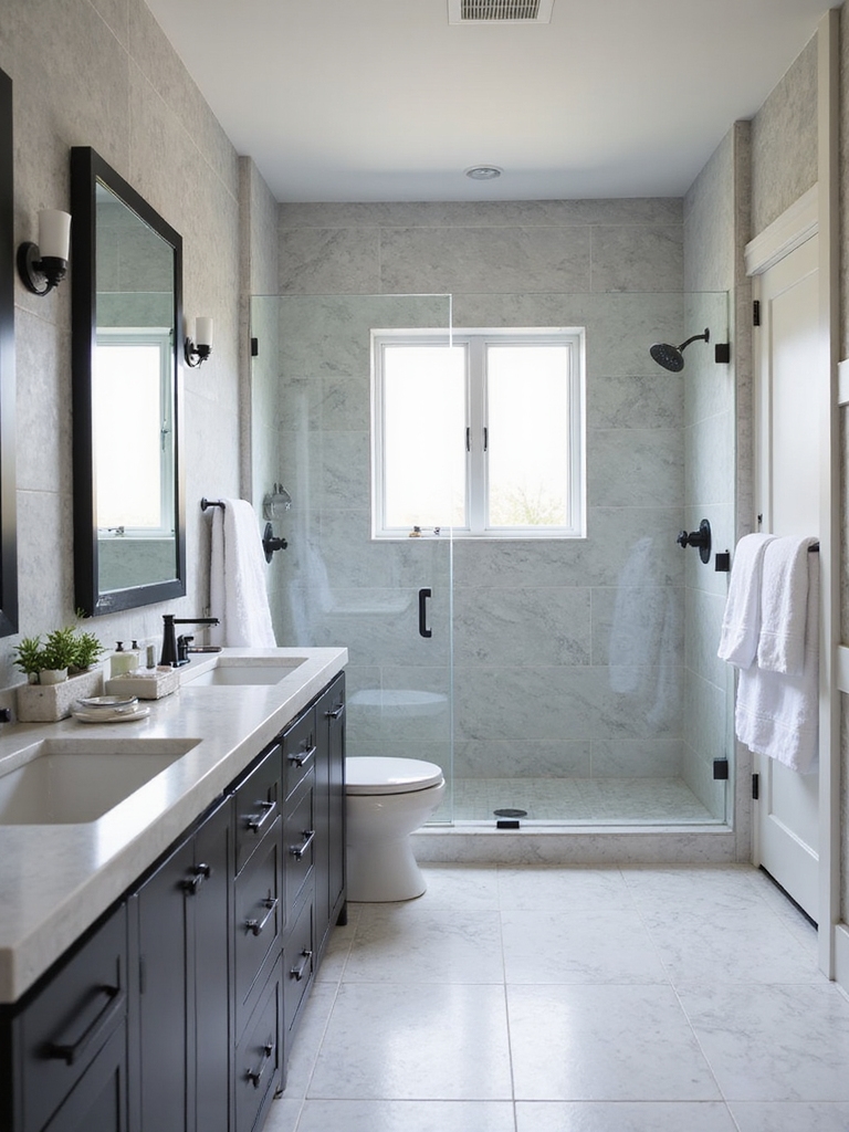 modern minimal grey bathroom