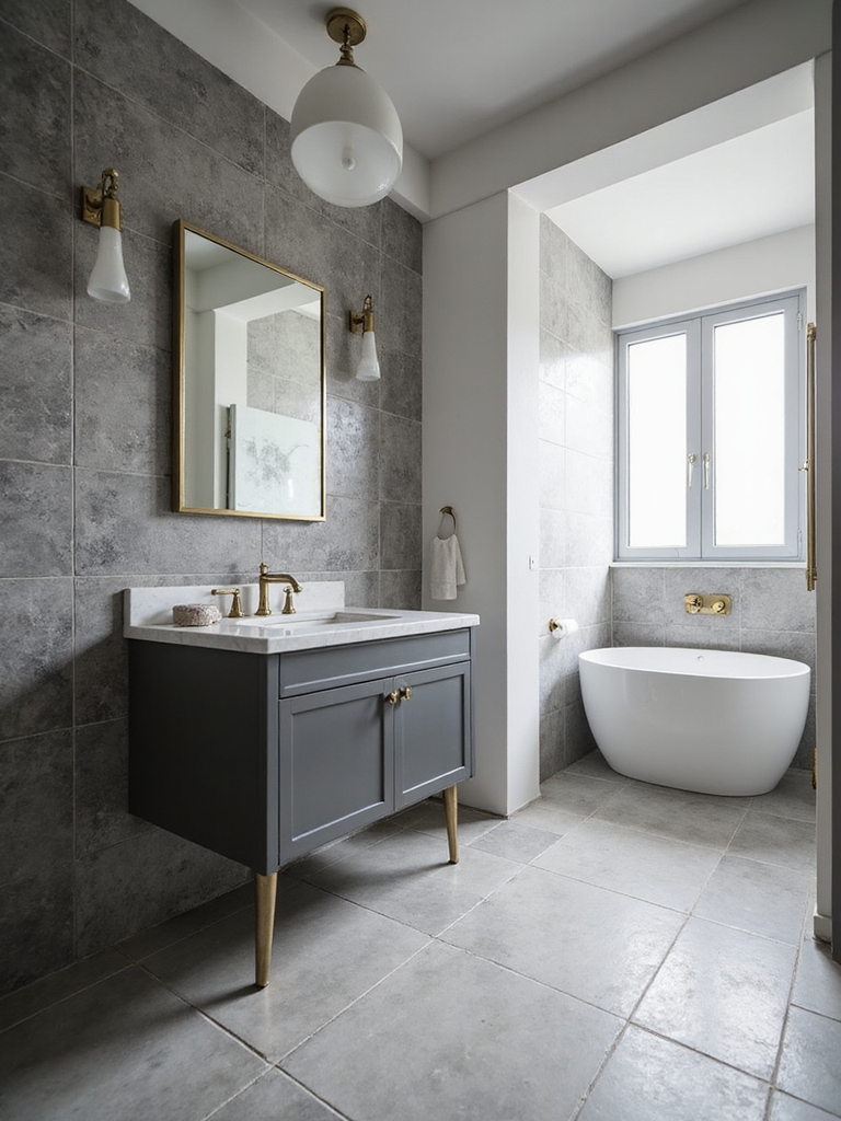 monochrome calm bathroom design