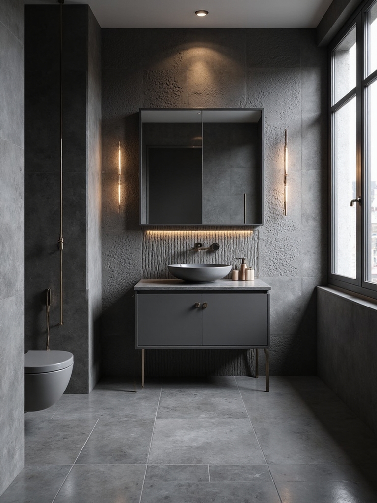 moody gray tile elegance