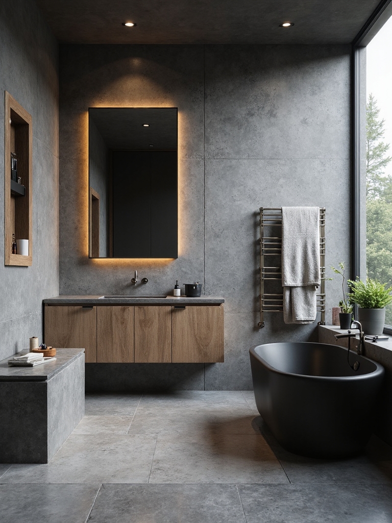 moody spa bathroom elegance