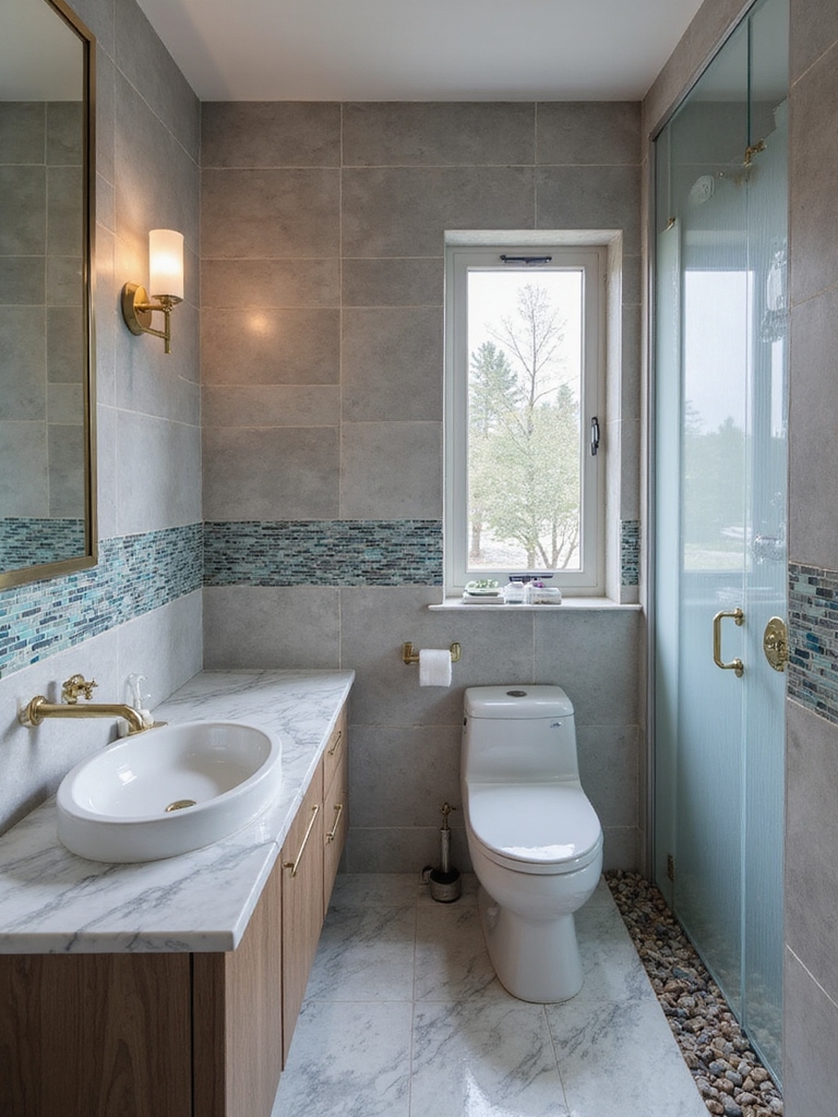mosaic accents enhance texture