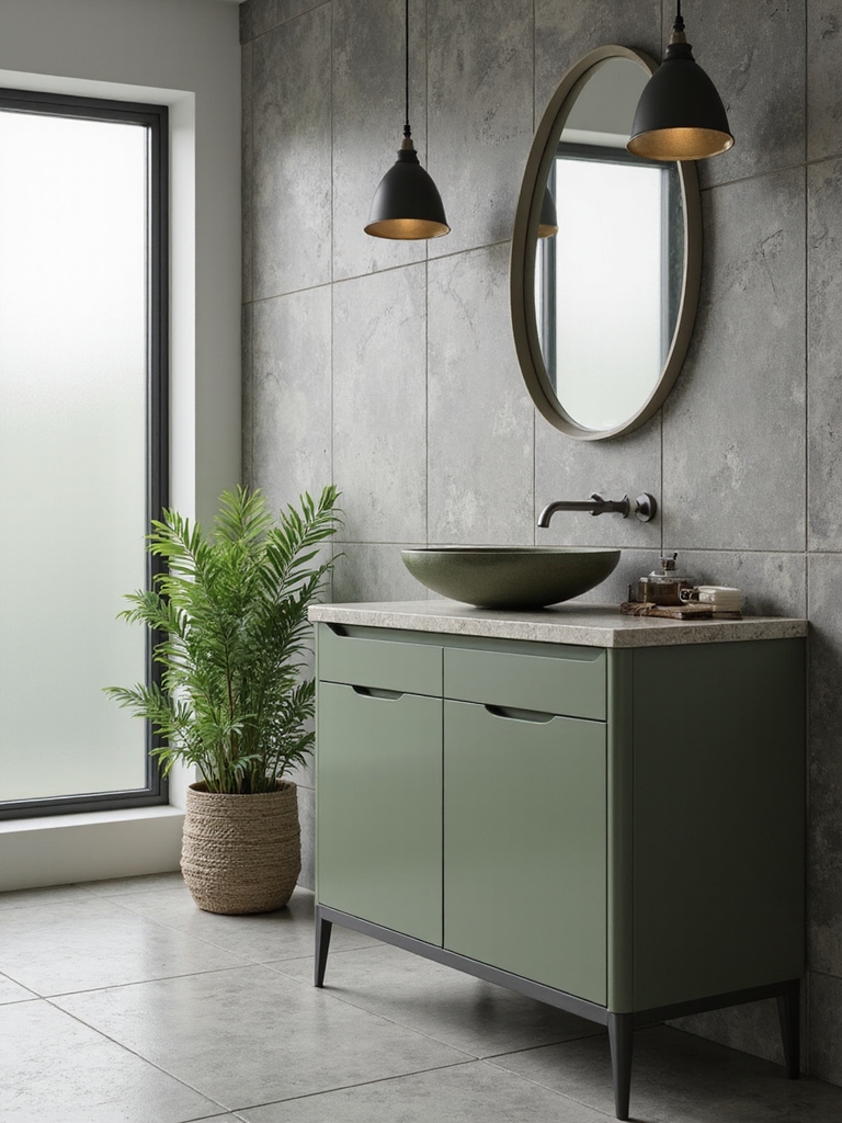natural calm green tones