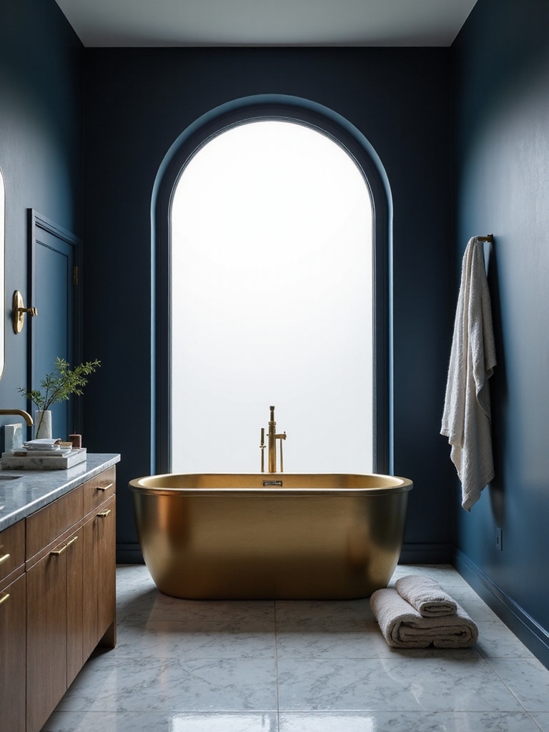 navy elegance with gold accents