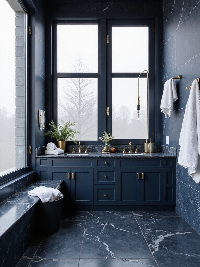 navy marble gold elegance