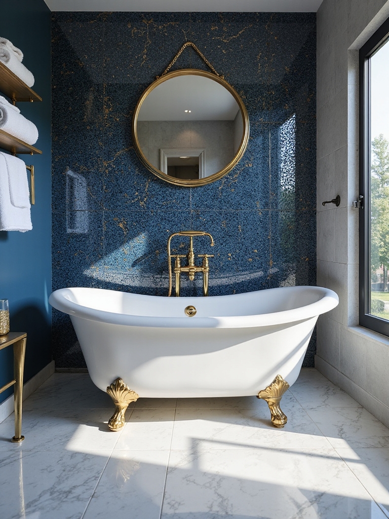 navy mosaic spa retreat