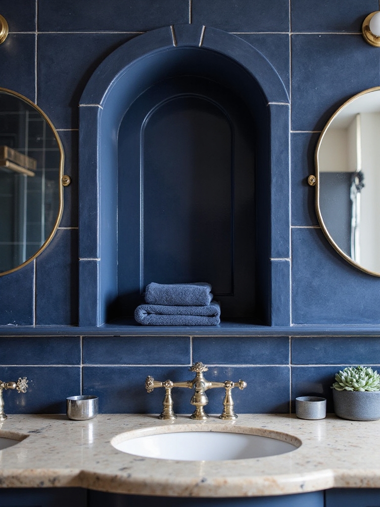 navy tiles for sophistication