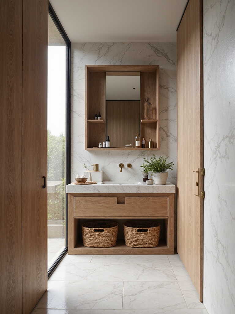 neat hidden bathroom storage