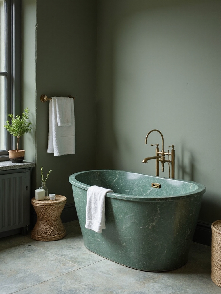 olive green bathroom inspiration