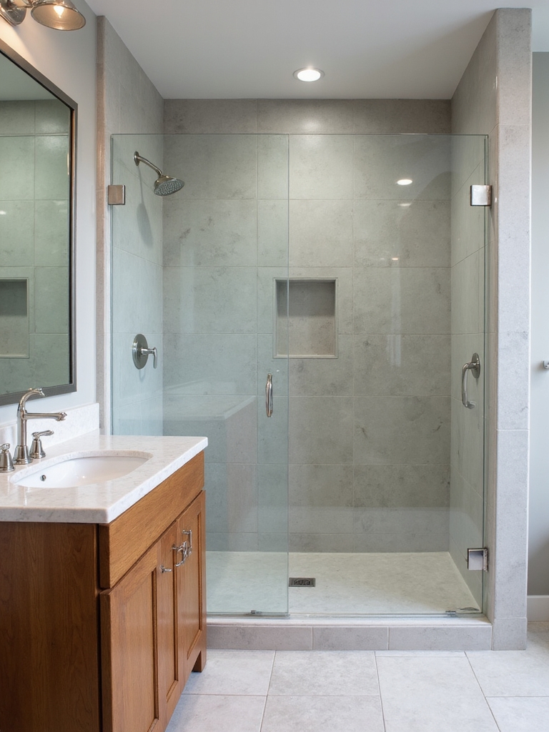 open bright frameless glass enclosures