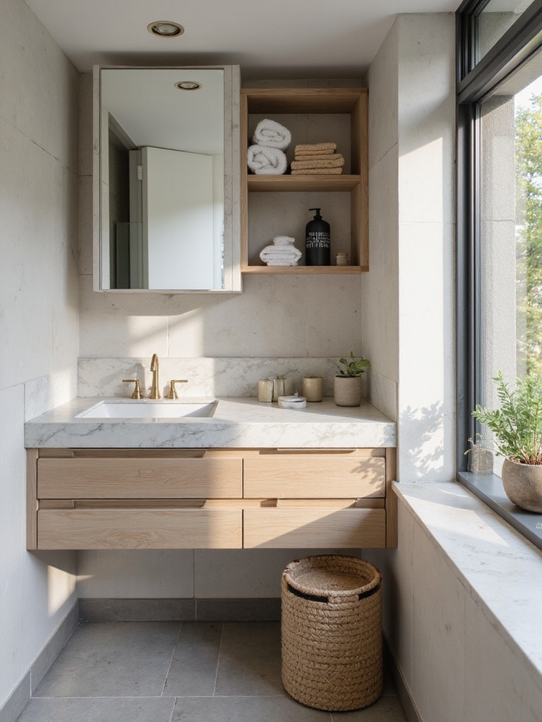 optimize bathroom storage effectively