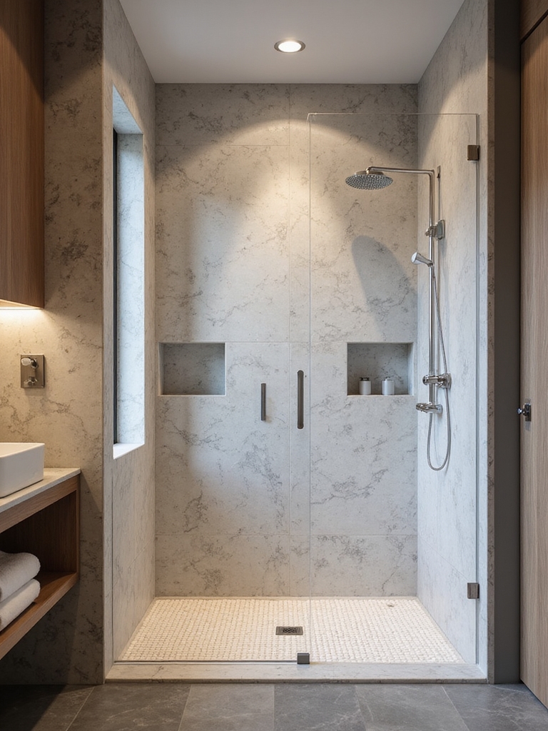 optimize shower space flow