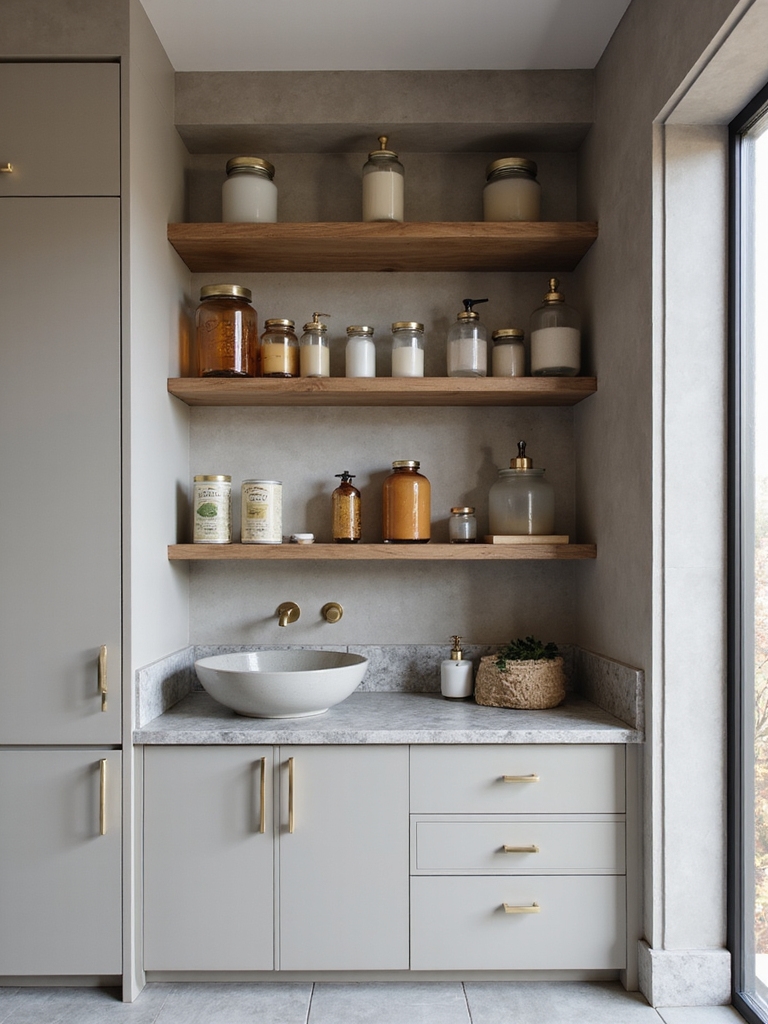 organized glass jar storage
