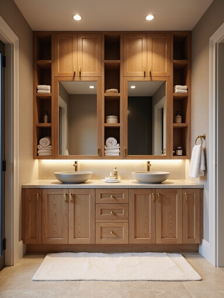 organized shared bathroom zones