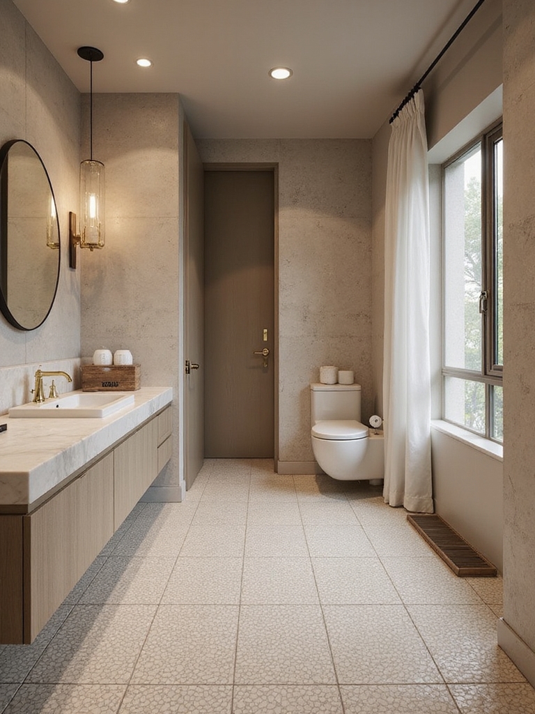 patterned tiles add sophistication