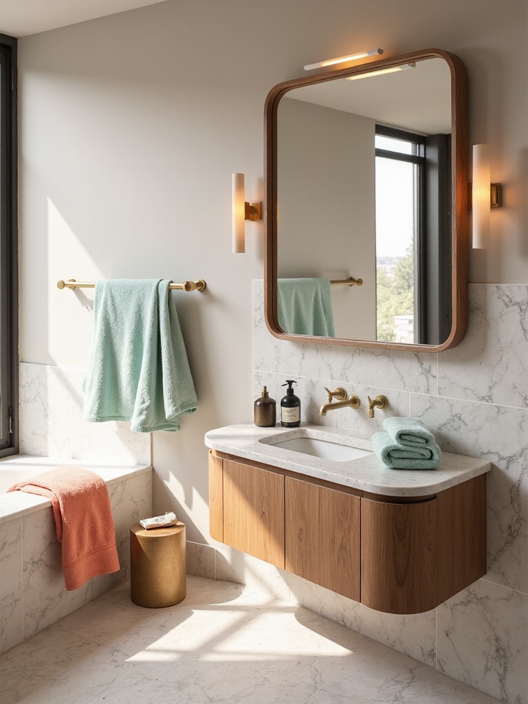 playful sophisticated bathroom design
