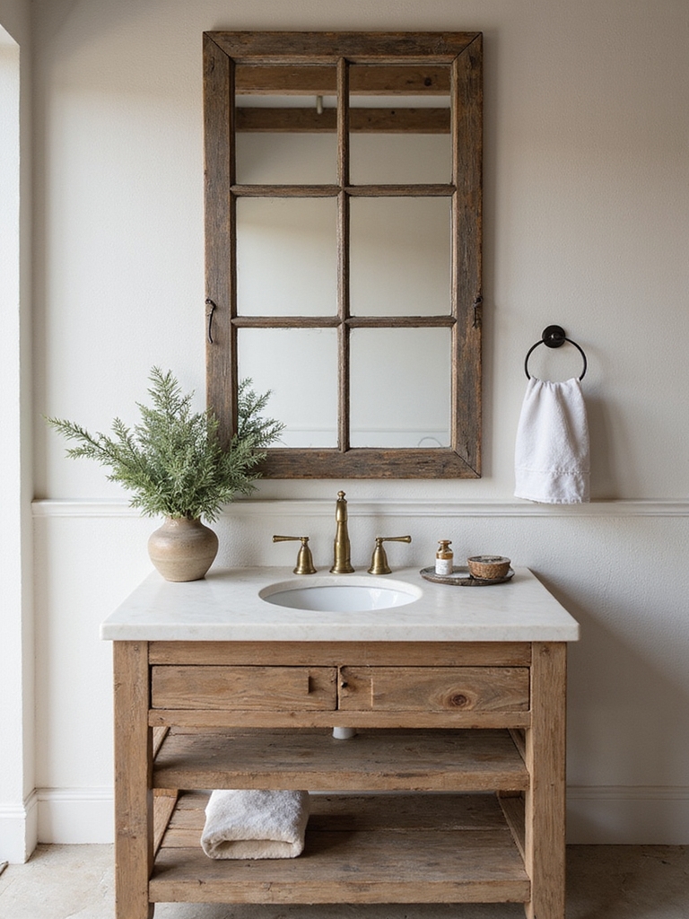 reclaimed wood bathroom elegance