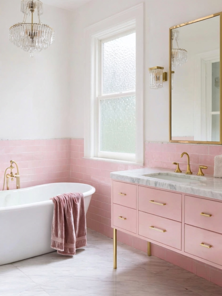 revitalized pink bathroom decor