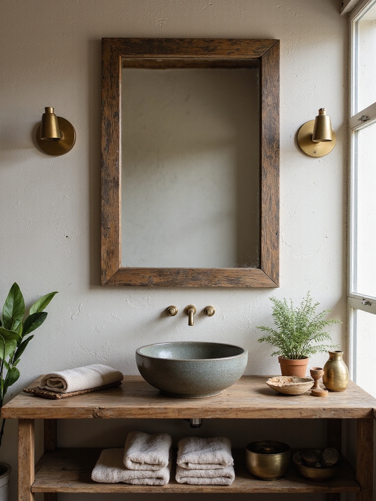 rustic farmhouse bathroom mirrors