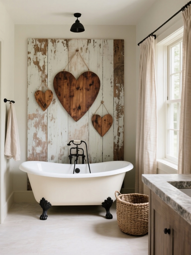 rustic warmth in bathrooms