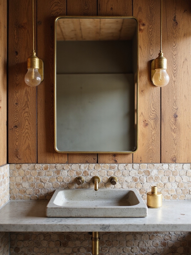 rustic warmth through mirrors