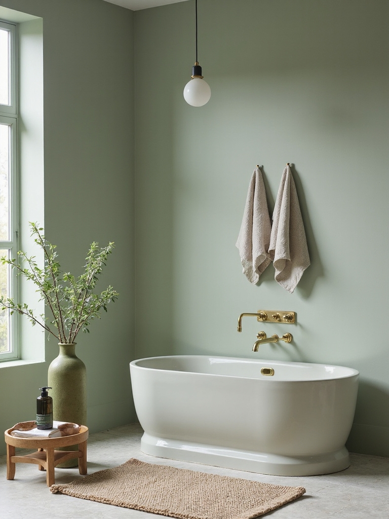 sage green bathroom transformation