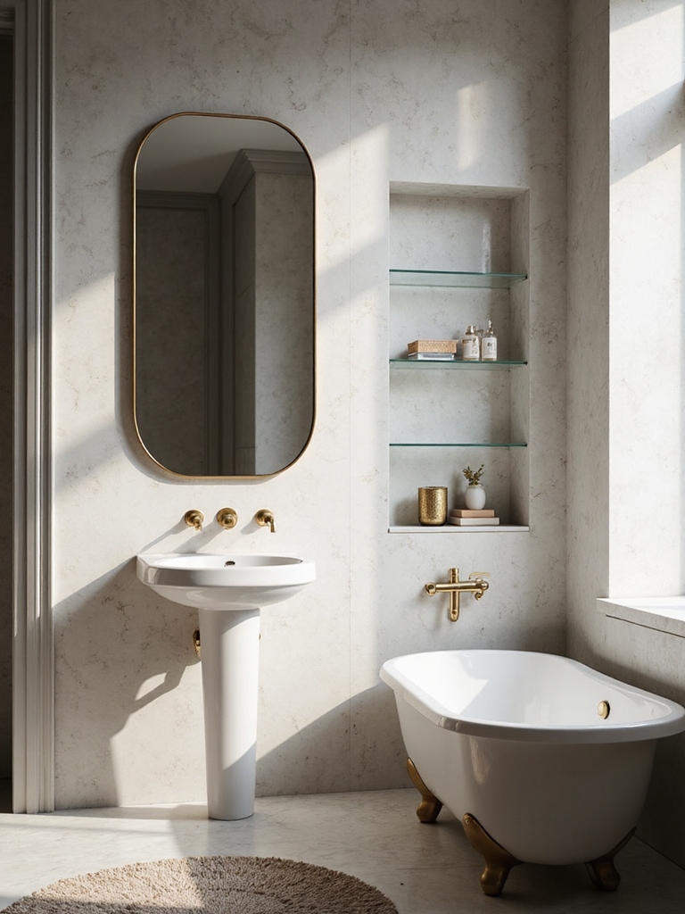 sculptural mirrors enhance brightness