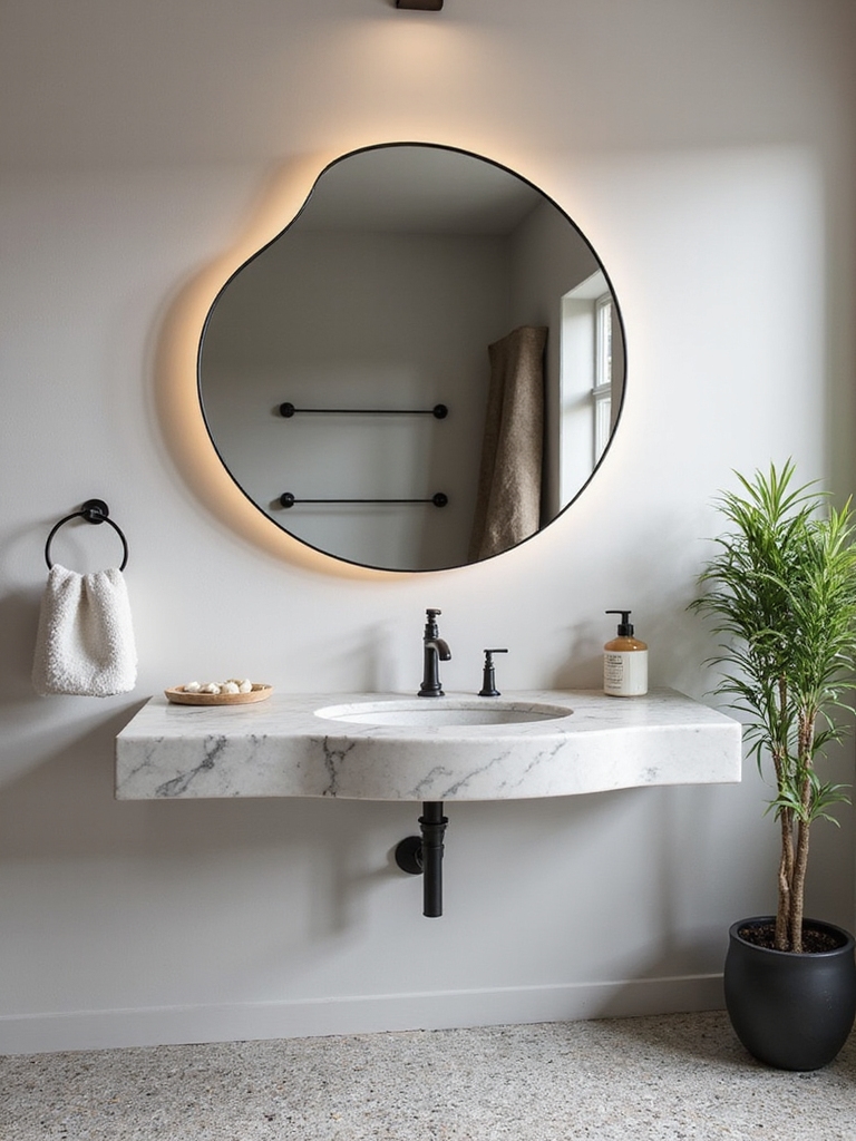sculptural mirrors enhance spaces
