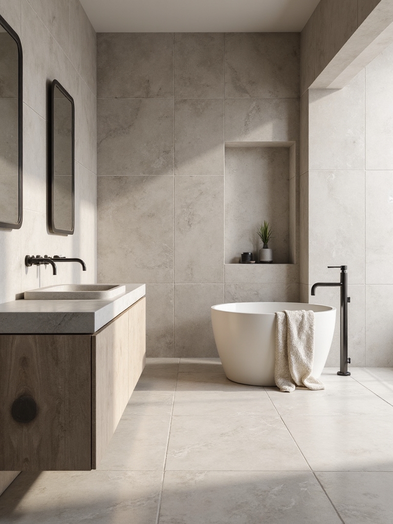seamless bright bathroom design