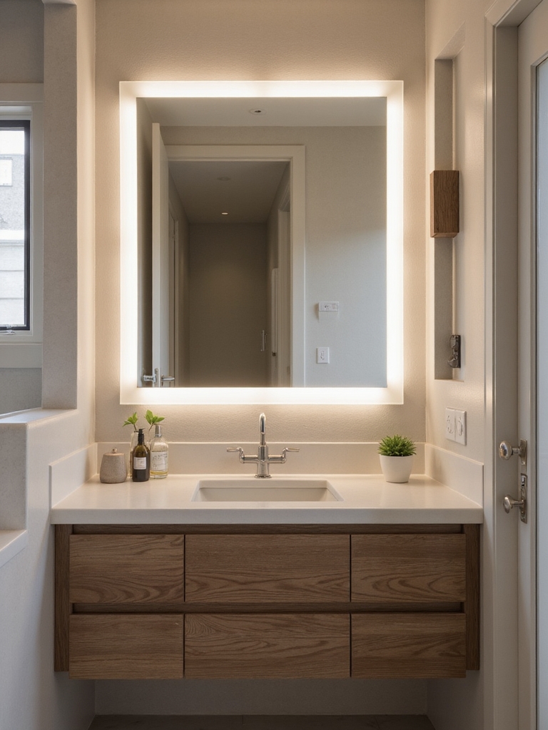 seamless edge illumination mirrors