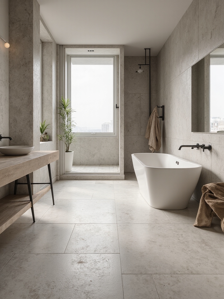 seamless elegant bathroom design