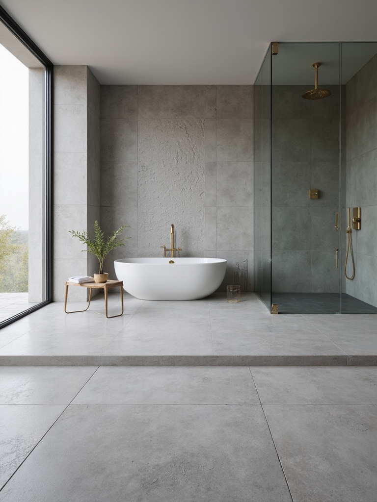 seamless spa like bathroom tiles