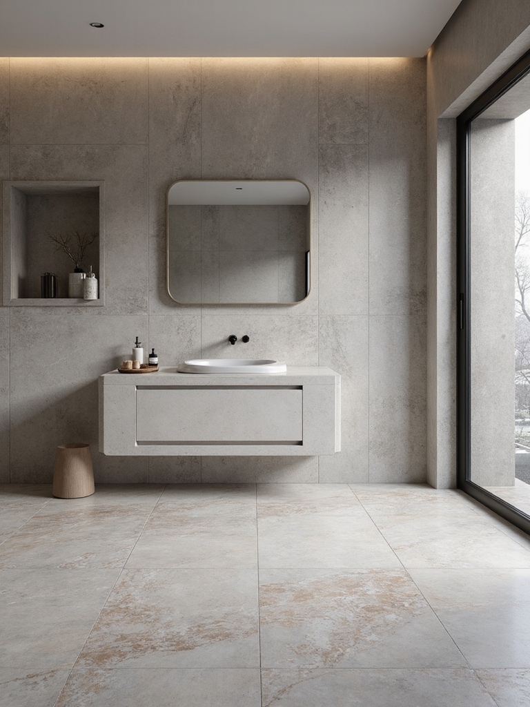 seamless spacious bathroom elegance