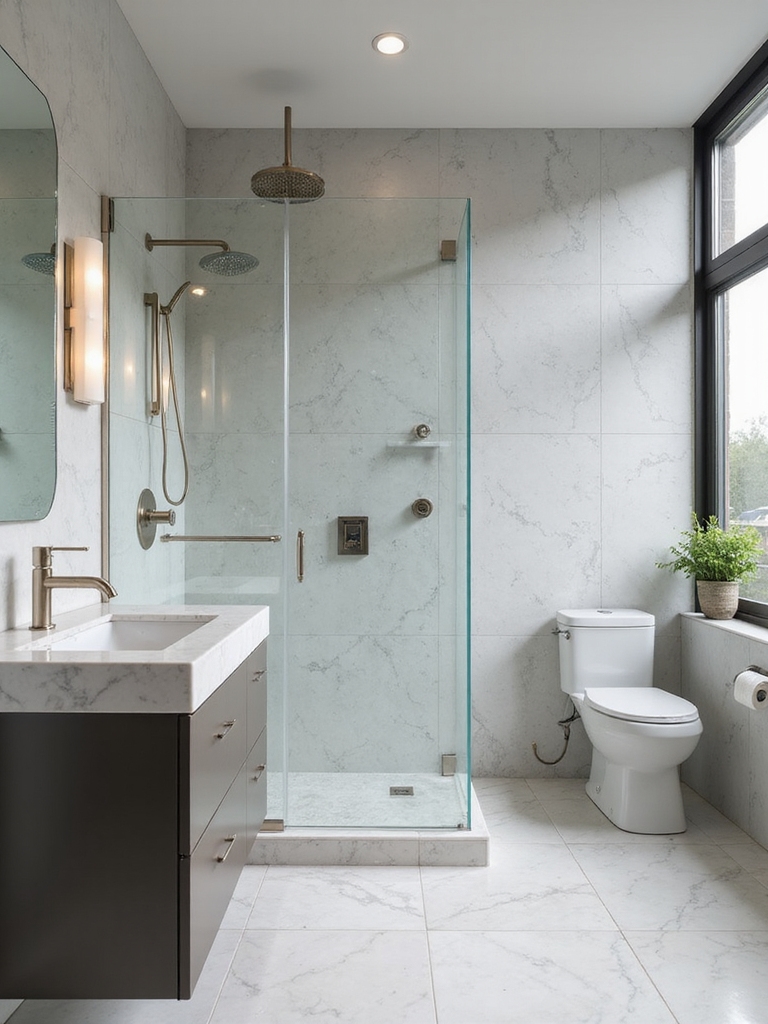 seamless stylish bathroom elegance